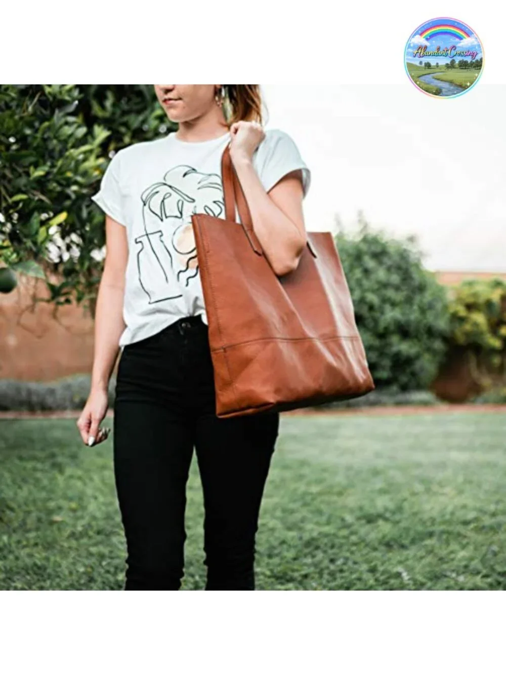 XL Slouchy Vegan Leather Tote Shoulder Bag Work Travel